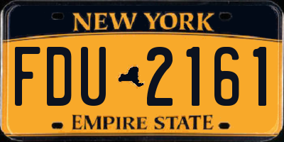NY license plate FDU2161