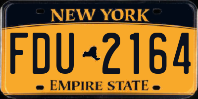 NY license plate FDU2164