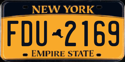 NY license plate FDU2169