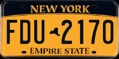 NY license plate FDU2170