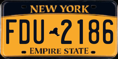 NY license plate FDU2186
