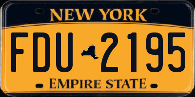 NY license plate FDU2195