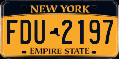 NY license plate FDU2197