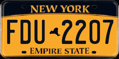 NY license plate FDU2207