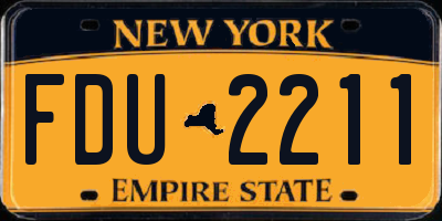 NY license plate FDU2211