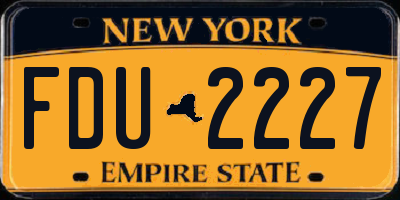 NY license plate FDU2227