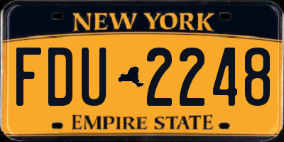 NY license plate FDU2248