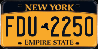 NY license plate FDU2250