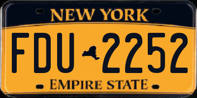 NY license plate FDU2252