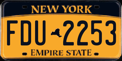 NY license plate FDU2253