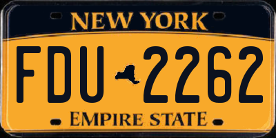 NY license plate FDU2262