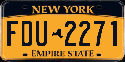 NY license plate FDU2271