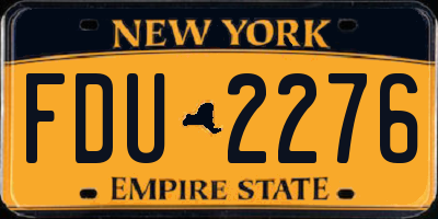 NY license plate FDU2276