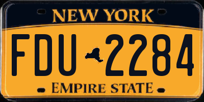 NY license plate FDU2284