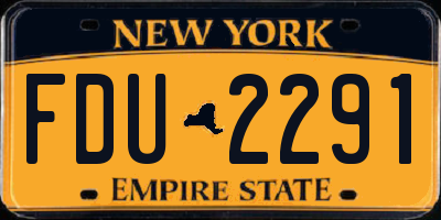NY license plate FDU2291