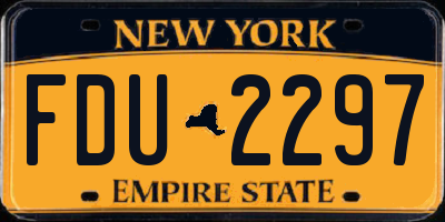NY license plate FDU2297