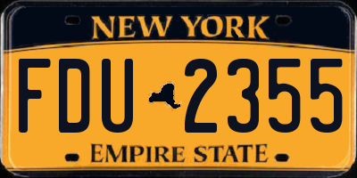NY license plate FDU2355