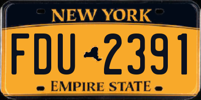 NY license plate FDU2391