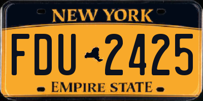 NY license plate FDU2425