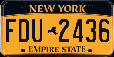 NY license plate FDU2436