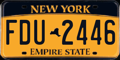 NY license plate FDU2446