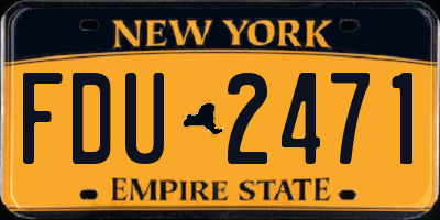 NY license plate FDU2471