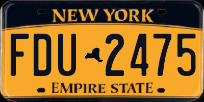 NY license plate FDU2475