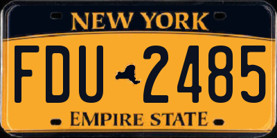 NY license plate FDU2485