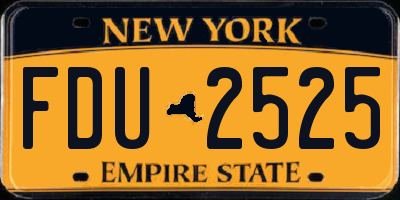 NY license plate FDU2525