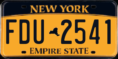 NY license plate FDU2541