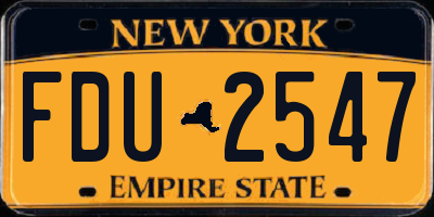 NY license plate FDU2547