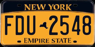 NY license plate FDU2548