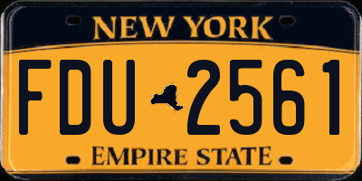 NY license plate FDU2561