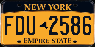 NY license plate FDU2586