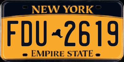 NY license plate FDU2619