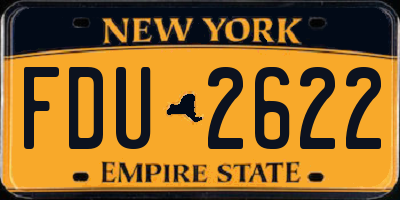 NY license plate FDU2622