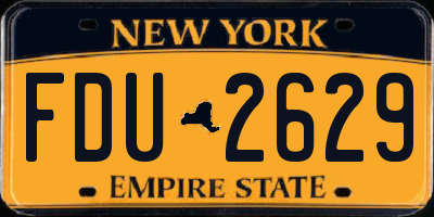 NY license plate FDU2629