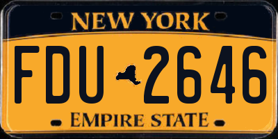 NY license plate FDU2646