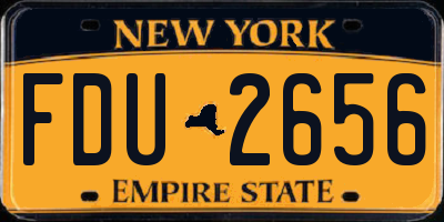 NY license plate FDU2656