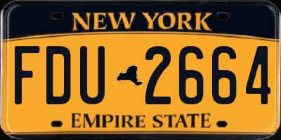 NY license plate FDU2664