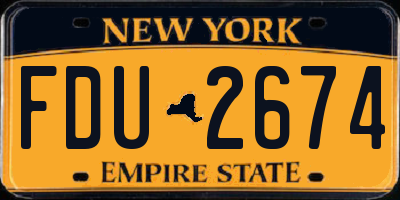 NY license plate FDU2674