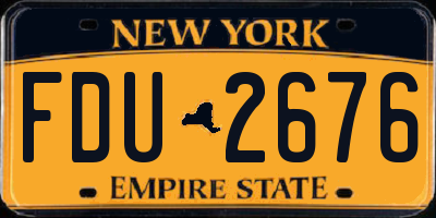 NY license plate FDU2676