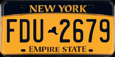 NY license plate FDU2679