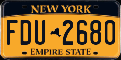 NY license plate FDU2680