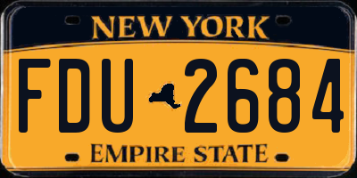 NY license plate FDU2684