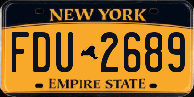 NY license plate FDU2689