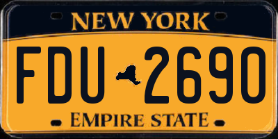NY license plate FDU2690