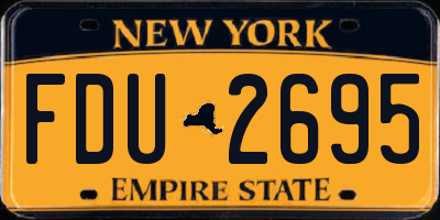 NY license plate FDU2695
