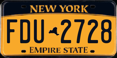 NY license plate FDU2728