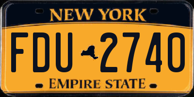 NY license plate FDU2740